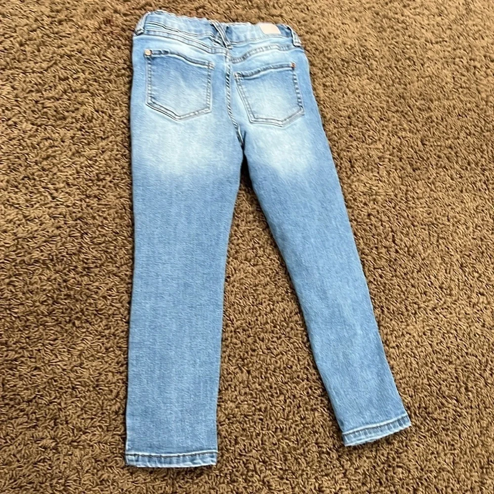 Celebrity Pink Blue Jeans with Distressed Details